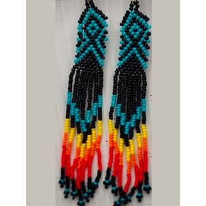 Mesa Shadow Tribal Beaded Retro Dangling Earrings